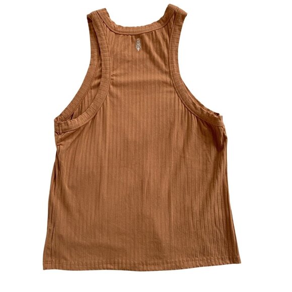 Free People Movement Womens Ribbed Tan Tank Top Size XL - Picture 3 of 8